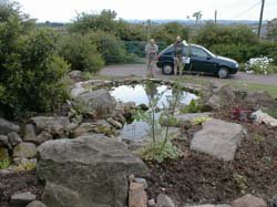 Admiring the pond